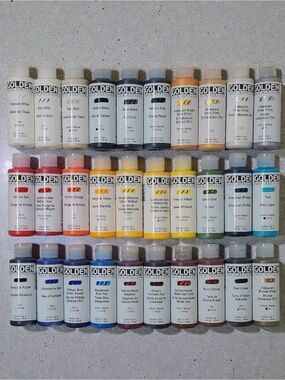 New Golden Fluid Acrylic Paint, 30- 4 fl oz Bottles, Paint Supplies Artist Paint